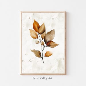 Vintage Autumn Leaves Print: Fall Botanical Wall Art Digital Download