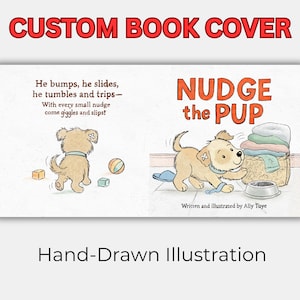 Children&#39;s Book Front Cover Design,  Illustrator For Hire, Custom Book Illustration, Hand Drawn Watercolor Illustration, Traditional Sketch