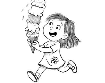 Custom Spot Illustration, Hand Drawn Children's Book Illustration No Background, Vintage Whimsical Character Art for Authors & Publishers