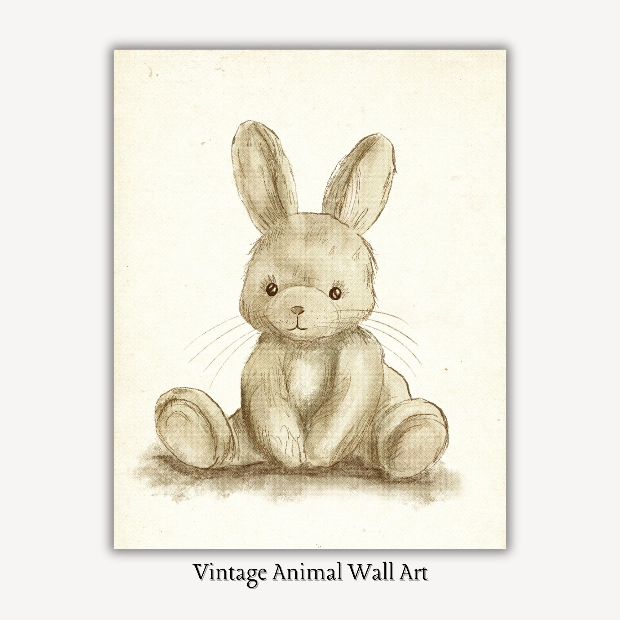 ★Original ART  ‘RABBIT' Rabbit Painting Bunny Original Art Bunny Wall Art Rabbit