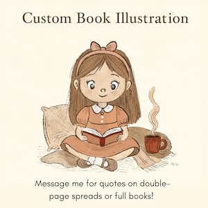 Location d'illustrateurs de livres pour enfants, Illustration de livre personnalisée, Illustration aquarelle dessinée à la main, Usage commercial, Style croquis traditionnel