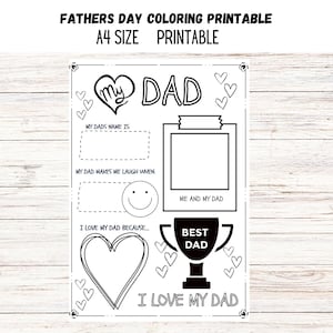 Father&#39;s Day Gift, All About My Dad Printable, Dad&#39;s Birthday,Father&#39;s Day Questionnaire, Personalized Dad Gift from Kids, Instant Download