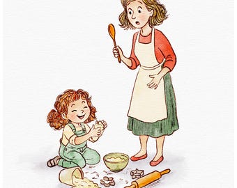 Custom Spot Illustration, Hand Drawn Children&#39;s Book Illustration No Background, Vintage Whimsical Character Art for Authors & Publishers