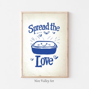 Retro Motivational Quote Poster, Love Print, Modern Kitchen Decor, Retro Poster, Vintage Wall Art Poster, Kitchen Decor, Positivity Decor