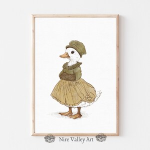 Vintage Duck Nursery Wall Art,  Printable Nursery Decor,  Gender Neutral Print, Baby Room Decor, Digital Download