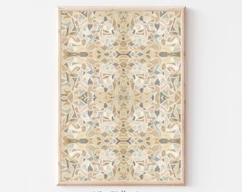 Vintage Textile Wall Art, Nursery Tapestry Printable Wall Art, Modern Farmhouse Print, Gender Neutral Room Decor, Pattern Print