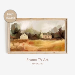 FRAME TV Art, Vintage Summer Country Landscape, Downloadable Tv Art, Vintage landscape Oil paintings
