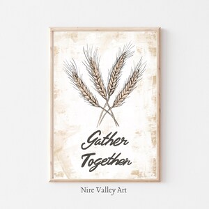 Thanksgiving Print, Gallery Wall Art, Vintage Fall Printables, Autumn  Prints, Rustic Thanksgiving Decor, Together Print, Digital Download