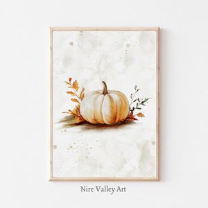 Fall Pumpkin Wall Art: Vintage Halloween Printable Autumn Decor