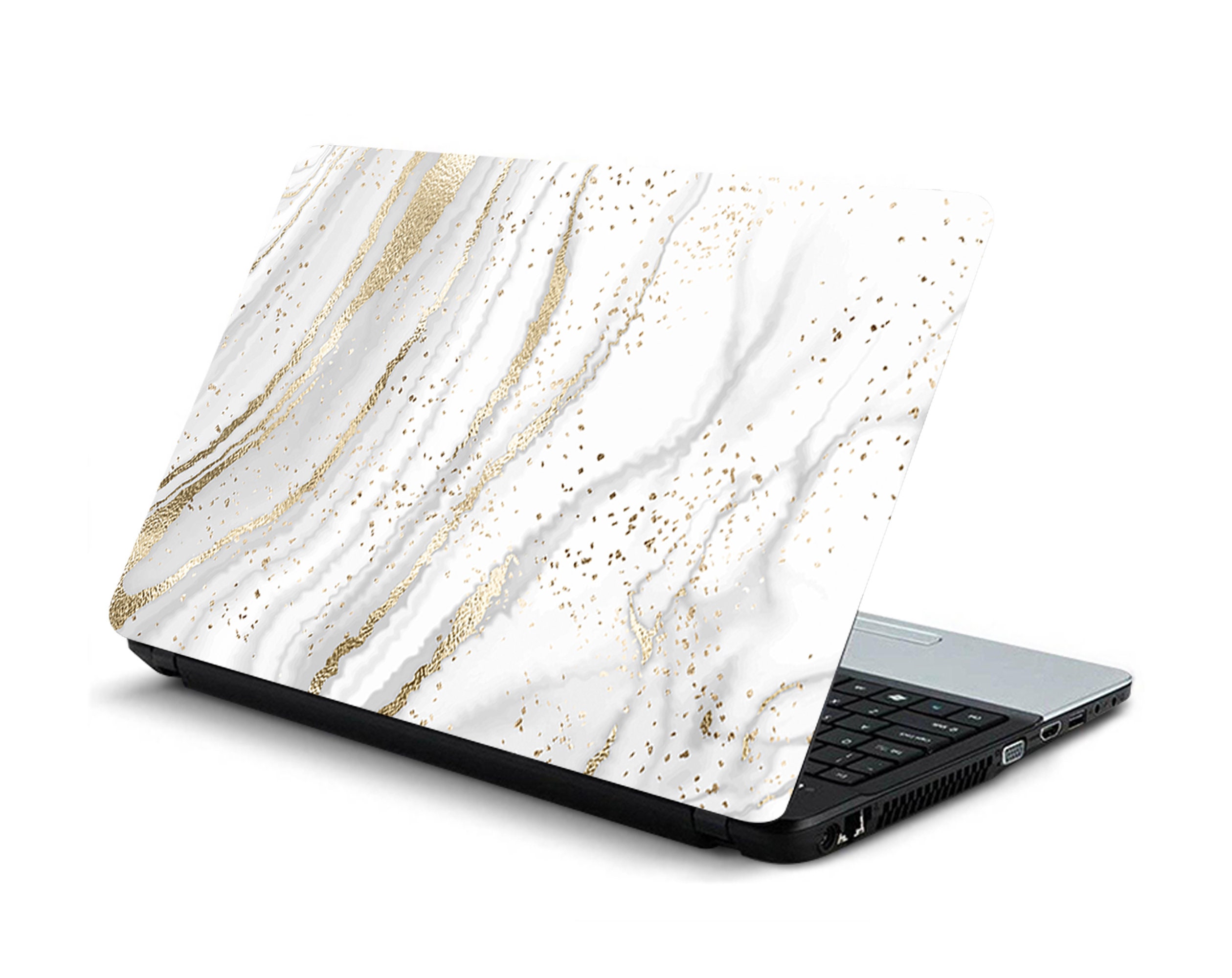 Vacature Onderscheid hebzuchtig White Texture Laptop Skin Notebook Gold Glitter Vinyl Dell HP - Etsy