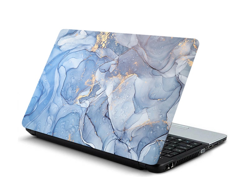 Blue Marble Laptop Skin Gold Trendy Vinyl Dell Latitude HP Etsy Australia