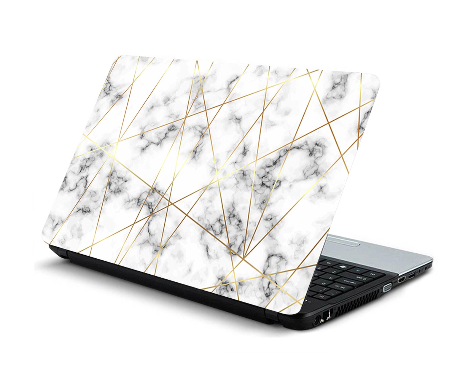 White Marble Laptop Skin Geometry Vinyl Dell Inspiron HP Envy Etsy