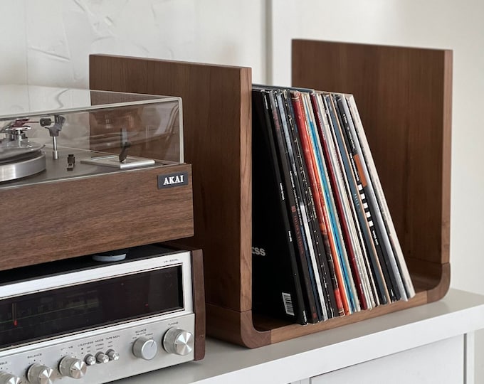 Modern design Vinyl Record holder,  Wood Record Storage, LP Record Stand, Record Cabinet, Record Player Console, Record Storage