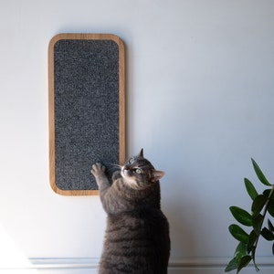 Cat Scratcher Wall Mount Cat tree Modern pet furniture Cat scratching post wood Scratch tree Scratching board for cat