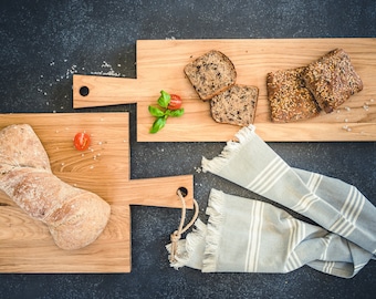Handmade Oak Cutting Board: Wooden Cheese & Bread Board