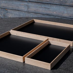 Oak wood Serving Tray Set of 3 Wooden Trays, Wood Tray, Decorative Tray, Table Tray, Tea Tray, Ottoman Tray, Candle Tray, Coffee Table Tray