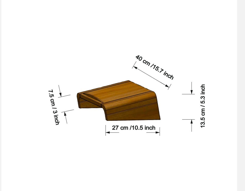 Walnut & Oak Laptop Stand: Ergonomic Wood Desk Riser - Etsy