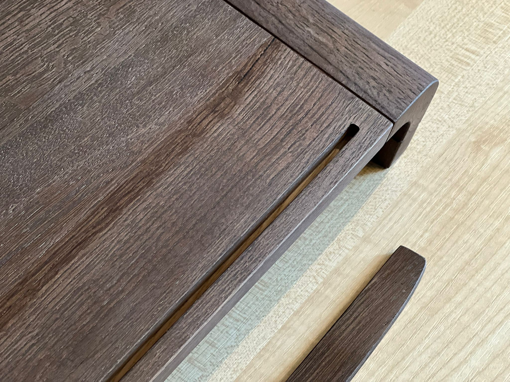 Walnut & Oak Laptop Stand: Ergonomic Wood Desk Riser - Etsy