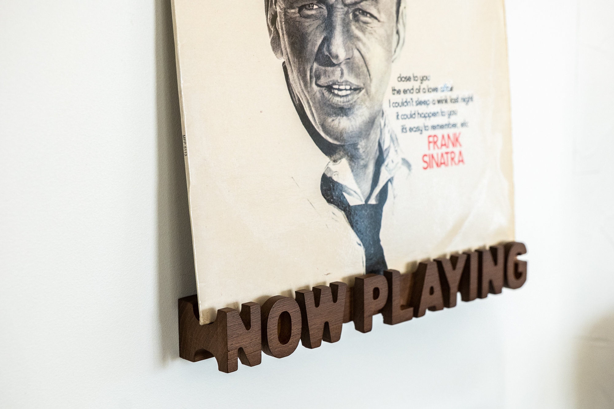 Oak Now Playing Vinyl Record Wall Mount