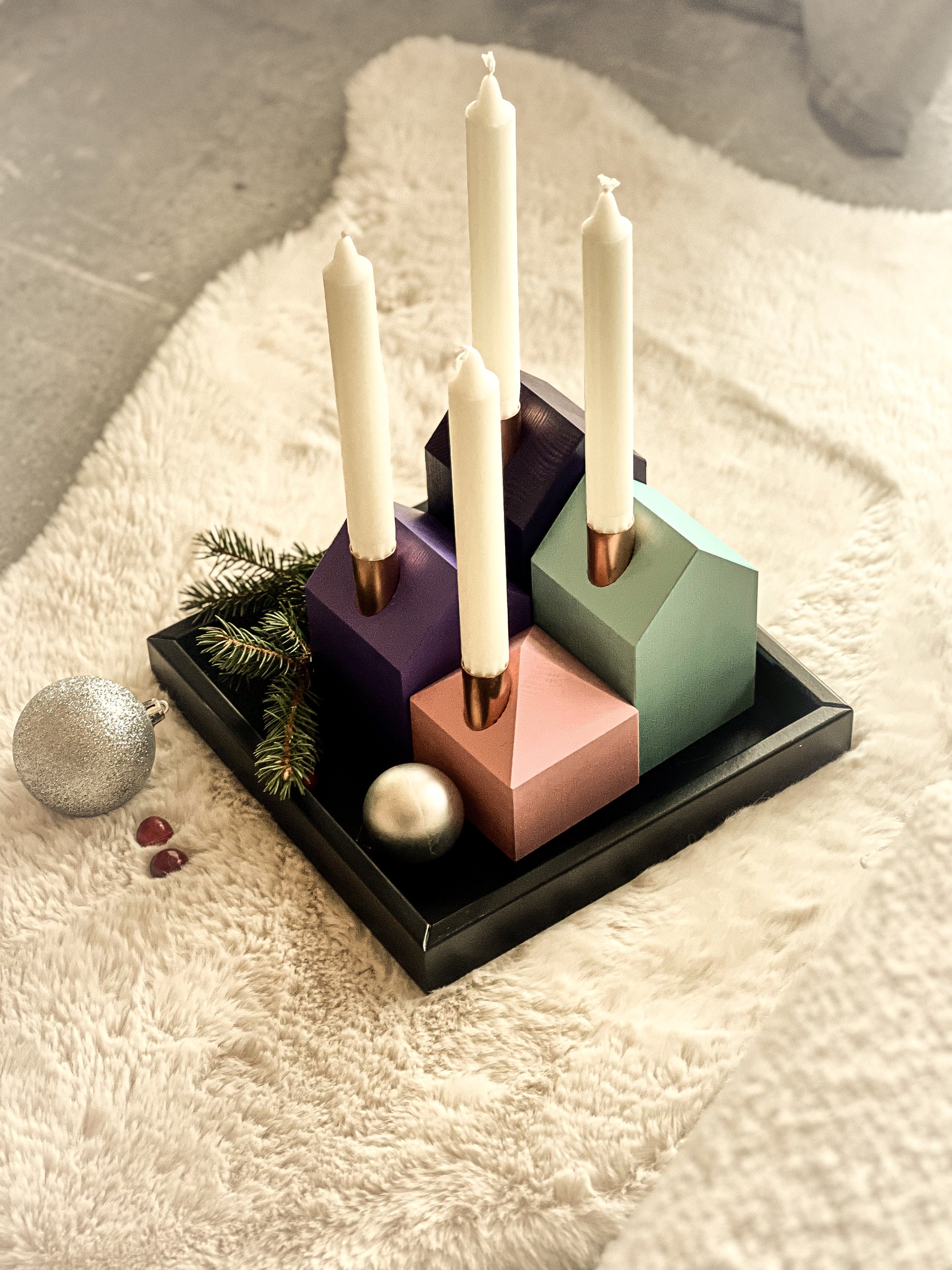 Couronne De L'avent Chiffres En Bois - France