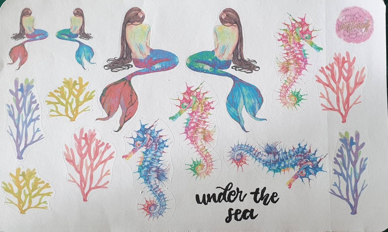 Under the sea stickers handmade Etsy