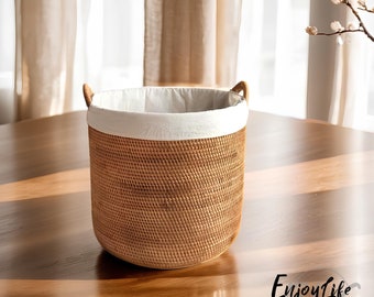 Rattan weave round storage basket,Rattan storage basket with handle,Clothes and Toy storage basket,Storage basket,Livingroom decoration