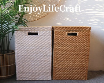 Rattan weave square storage basket,A basket with multiple colors to choose,Large rattan storage basket,Clothes and toys storage basket