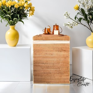 Rattan weave square storage basket,Large Rattan storage basket,Clothes and toys storage basket