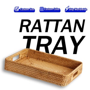 Custom rattan weaving tray,Size or handle can custom