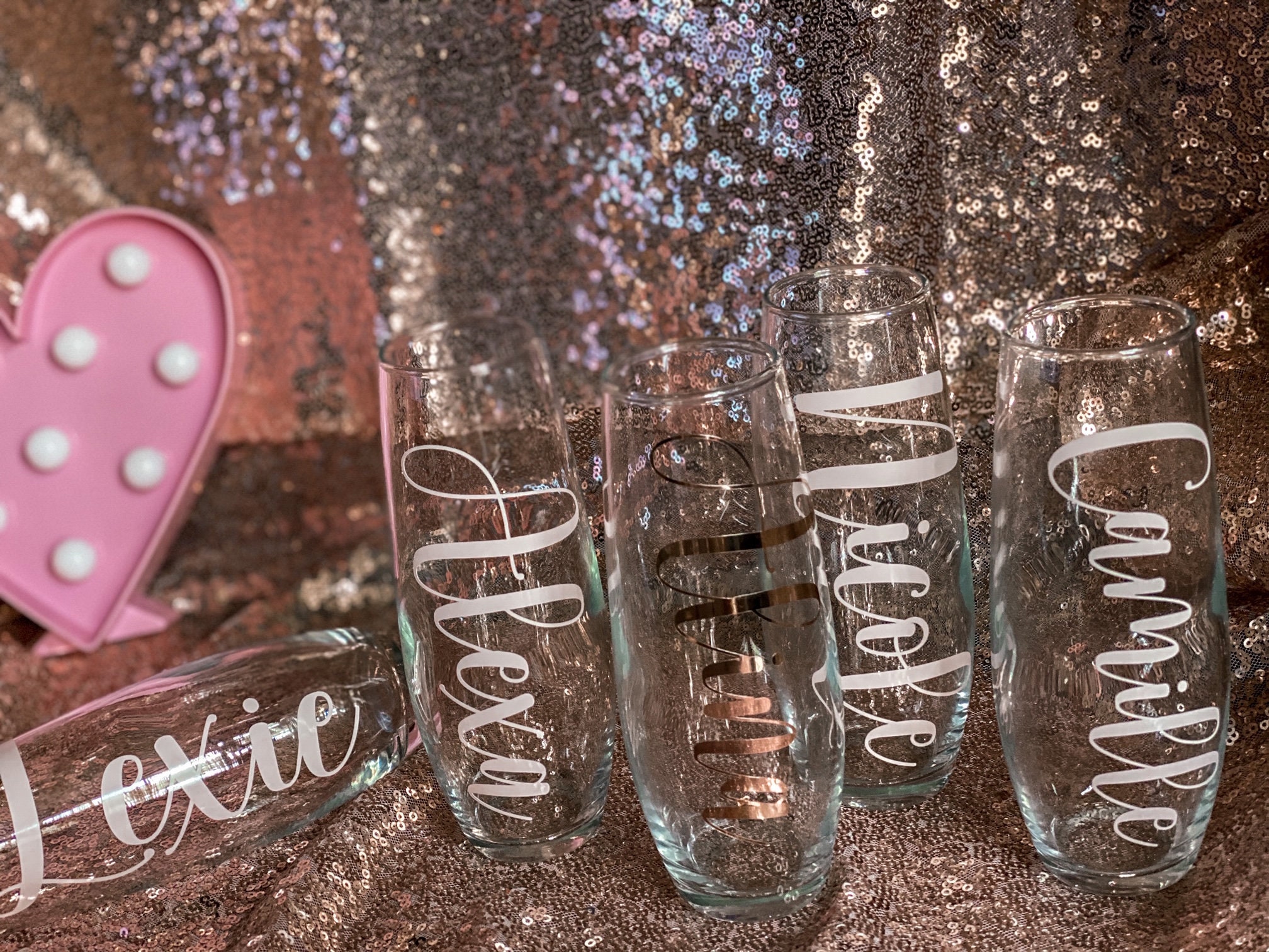 Customized Bridesmaid Champagne Flutes Bridesmaid Gift Etsy