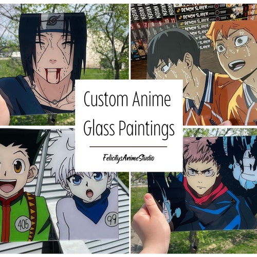 Custom Anime Glass Painting Etsy