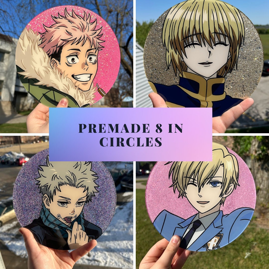Premade 8 in Circle Anime Plexiglass Painting Etsy