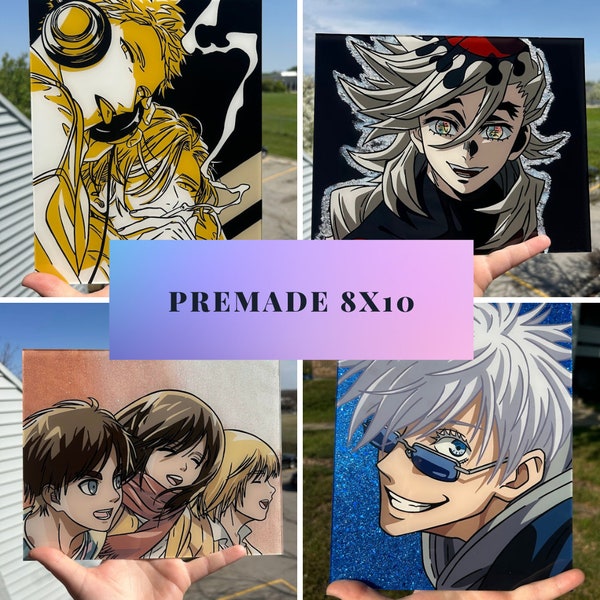 Premade 8x10 Anime Plexiglass Paintings