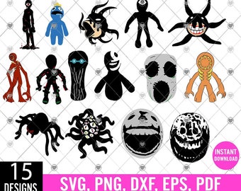 Gaming Svg Bundle, Roblocks svg bundle, Doors characters svg, Font, png