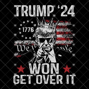 Trump ganó, supéralo svg, TRUMP GANÓ 2024 svg png, Día de la inauguración 2025 svg, 47.º presidente svg, Trump ganó de nuevo, diseño de presidente de elección