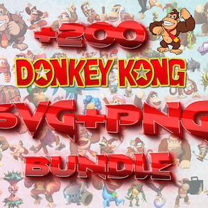 Donkey Kong Bundle, PNG, Donkey Kong Clipart Bundle, geschnittene Dateien, Donkey Kong png, Mario svg, png, dxf, Donkey Kong svg