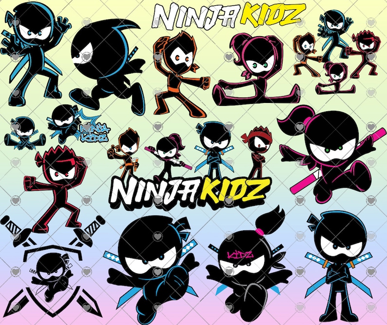 Funny Ninja Svg Ninja for Kidz Svg Bundle Cricut Cut Files - Etsy