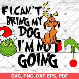 Se eu não puder trazer meu cachorro, não vou SVG, Retro Christmas svg, Feliz Natal svg, arquivo em camadas svg, Camisa de Natal svg Design para cricut