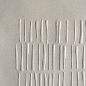 STOCKED I Minimalista Astratto, Arte Strutturata, Stampa d'Arte Moderna, Arte Originale, In Rilievo, Bastoncini I