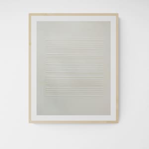 STOCKED I Impression d'art pressée texturée abstraite minimaliste Lignes I, Art original