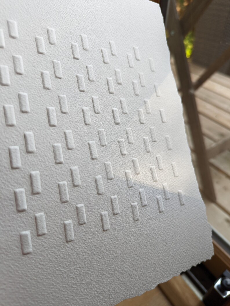 STOCKED I Minimalist Embossed Art Print Original Art Stagger Etsy