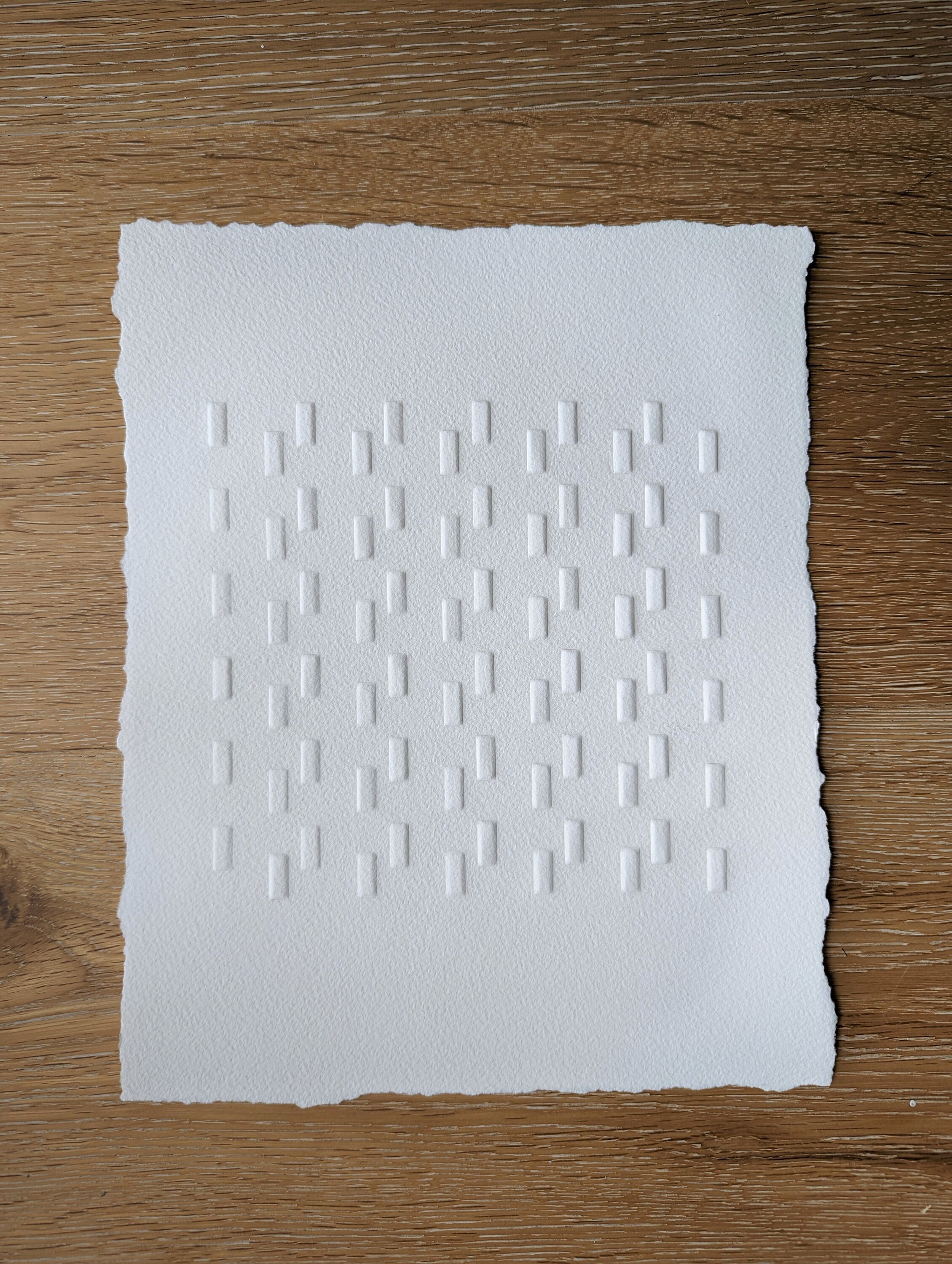 STOCKED I Minimalist Embossed Art Print Original Art Stagger Etsy