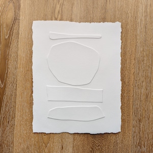 Abstrait minimaliste, art texturé, impression d'art moderne, oeuvre d'art originale, en relief, assemblage I
