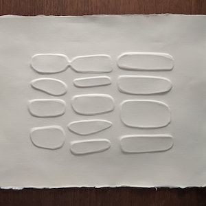 I Impression d'art en relief minimaliste, oeuvre d'art originale, oeuvre d'art sur papier en relief