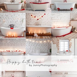 12 floral bath digital background for Photoshop, Photography Background, Fine art texture, Photo overlays, Photoshop Overlay