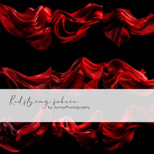 9 red flying fabric for Photoshop, Photography Background, Fine art photography, Photo Overlays, Photoshop Overlay