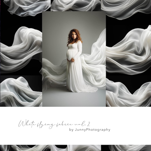 12 white flying fabric for Photoshop, Photography Background, Fine art photography, Overlays photo, Photoshop Overlay