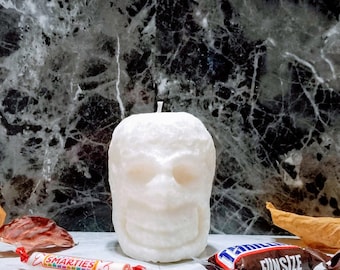 Skull Pillar Candle, Halloween Candle
