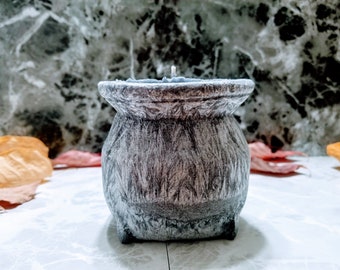 Cauldron Pillar Candle, Halloween Candle, Witchy Candle