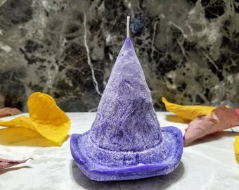 Witch Hat Pillar Candle, Halloween Candle